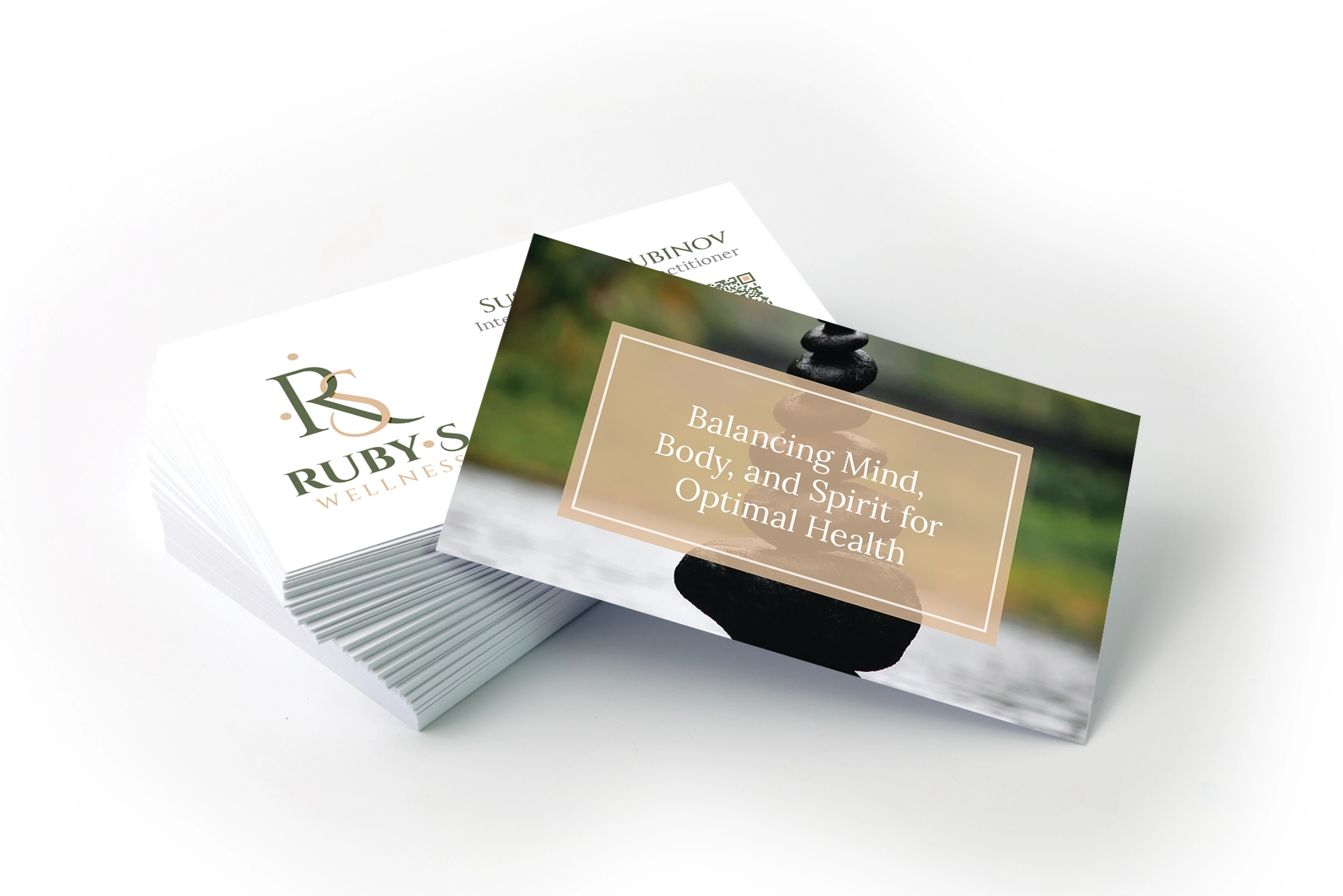 Ruby S Wellness Business Card Mockup